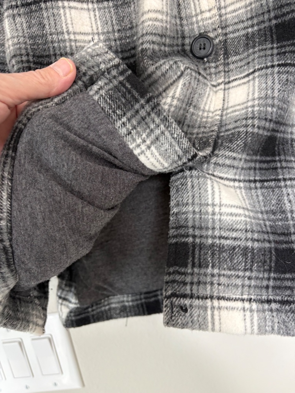Thread & Supply Soft Gray lined Plaid Flannel - Picture 6 of 11